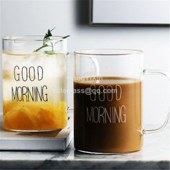 Breakfast Water Milk Coffee Tea Wine Glass Cup Transparent Cups