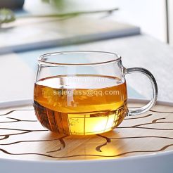 heat resistant high borosilicate glass cup clear tea mug