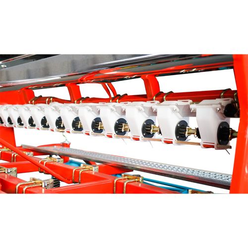 Shaft drive wheat seeder leg