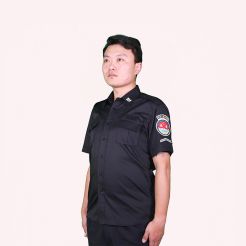 Security Check Black Summer Half Sleeve Shirt Uniform for Men