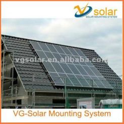 Installated the Europe solar energy system tile roof & solar roof racking