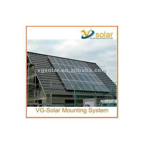 Installated the Europe solar energy system tile roof & solar roof racking