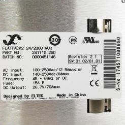 Delta Eltek Flatpack 24/2000 WOR 241115.250 Rectifier Module