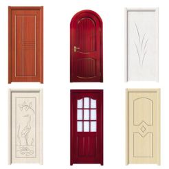 Customized Interior Solid Wood Composite Paint Free Embossed Deep Carved Door