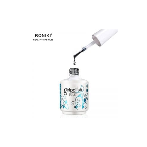 RONIKI No Wipe Clear UV/LED Base/Top Coat UV Gel Nail Polish