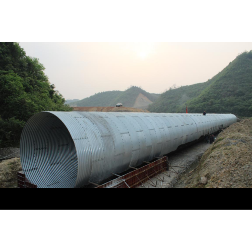 Corrugated steel drainage pipe